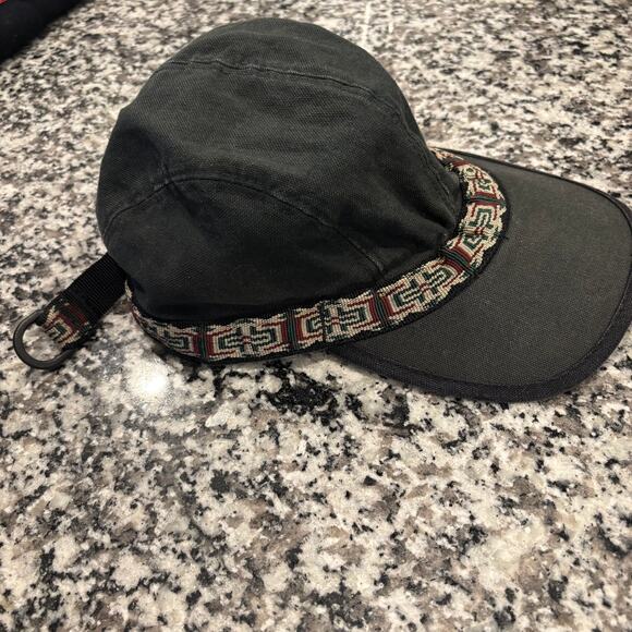 KAVU Strap Cap Black Canvas Camp Hat Adjustable Outdoor Hiking USA Medium - Picture 2 of 6